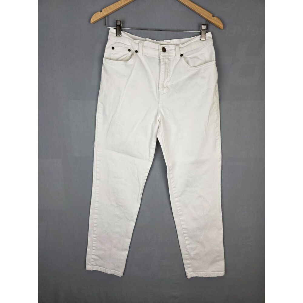 Jones New York Petite White Classic Jeans 8P Denim Skinny Country Club Preppy